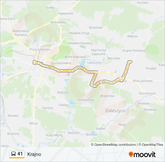 Автобус 41: карта маршрута
