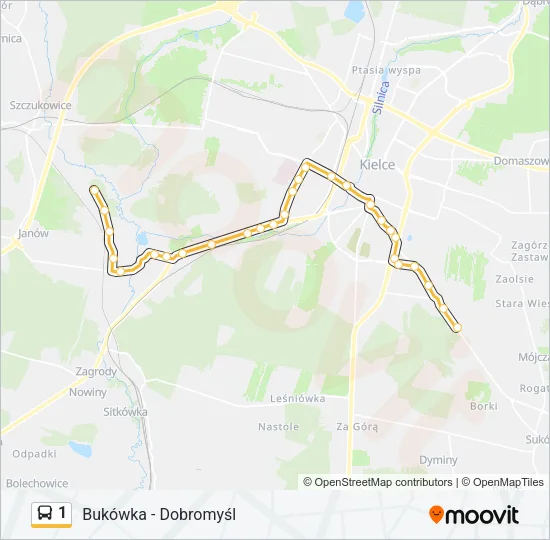 1 Bus Line Map