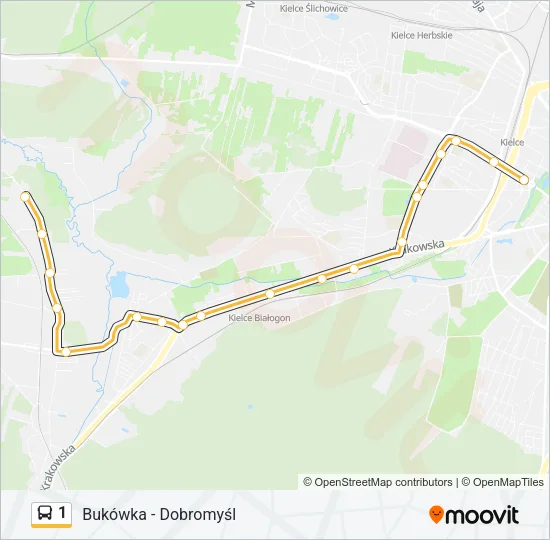 1 Bus Line Map