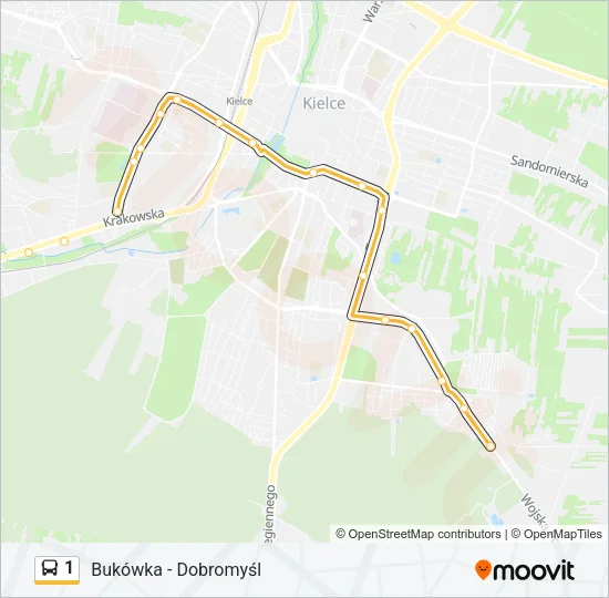 1 Bus Line Map