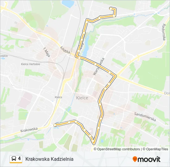 Автобус 4: карта маршрута