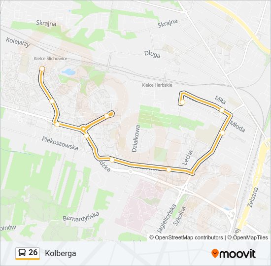 26 bus Line Map