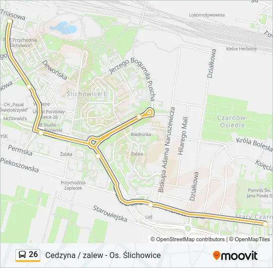 26 Bus Line Map