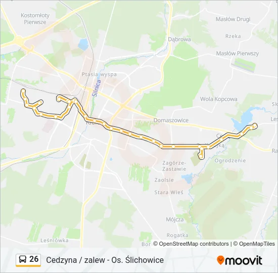 26 Bus Line Map