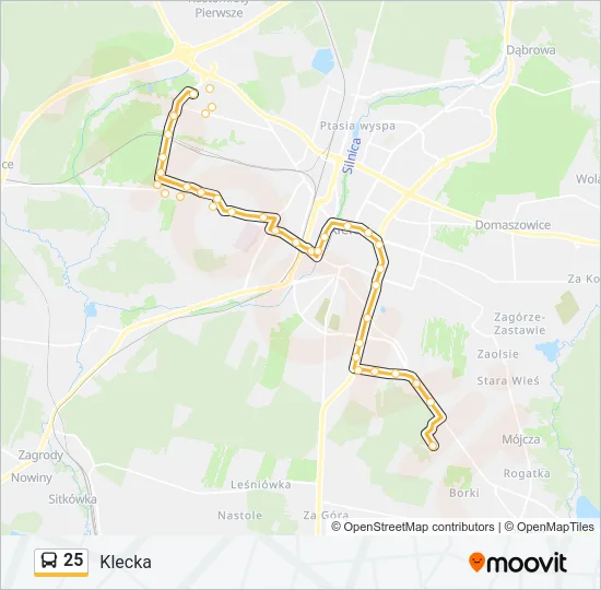 Автобус 25: карта маршрута
