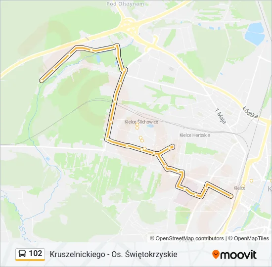102 Bus Line Map