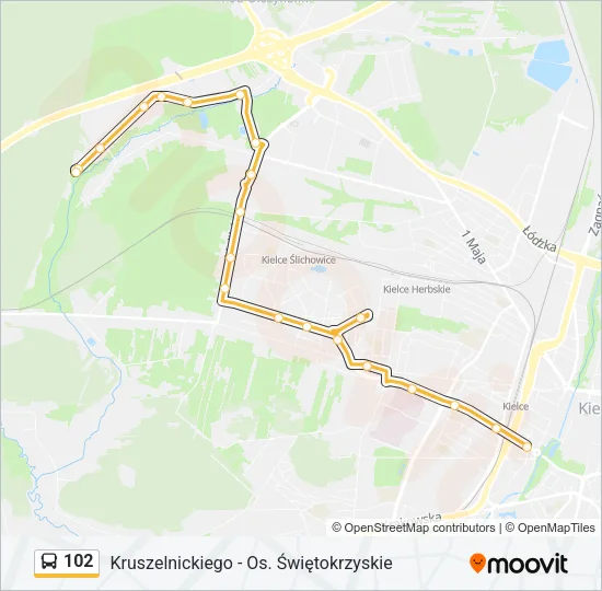 102 Bus Line Map