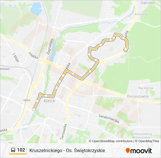 Автобус 102: карта маршрута
