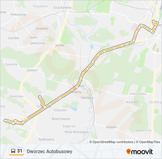 31 bus Line Map