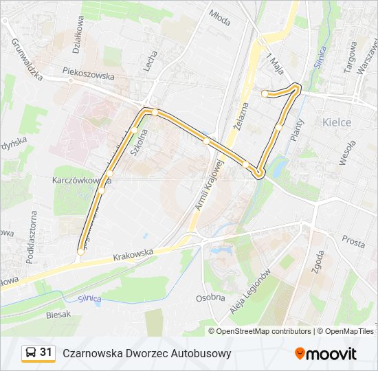 31 bus Line Map