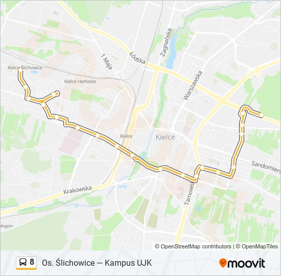 8 bus Line Map