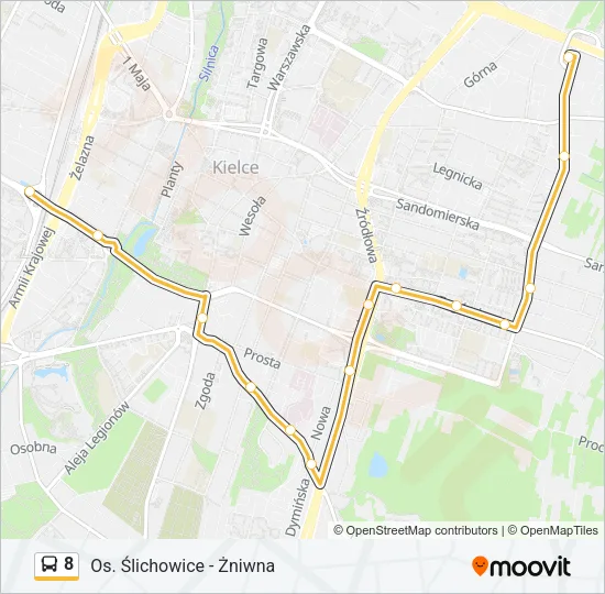 8 Bus Line Map