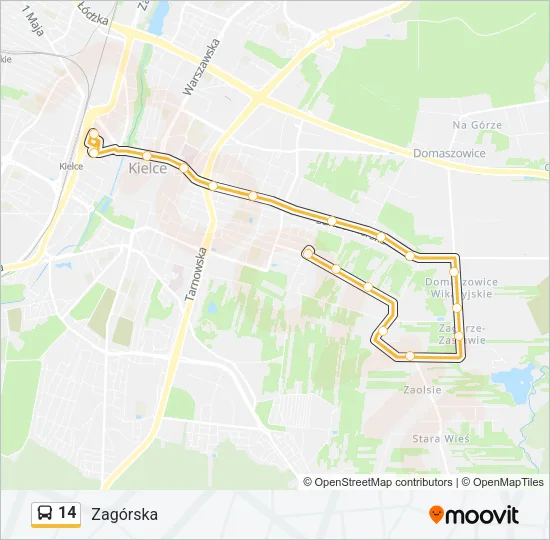 Автобус 14: карта маршрута