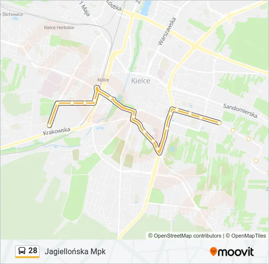 Автобус 28: карта маршрута
