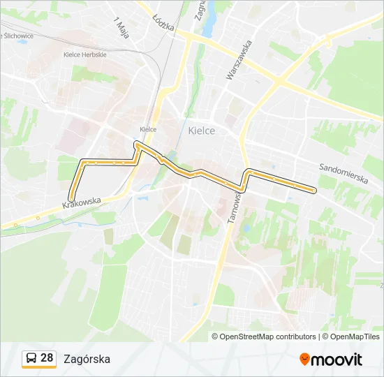 Автобус 28: карта маршрута