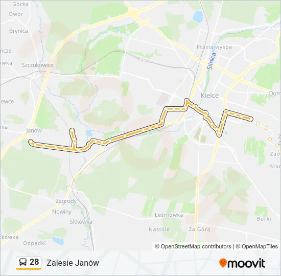 28 Bus Line Map