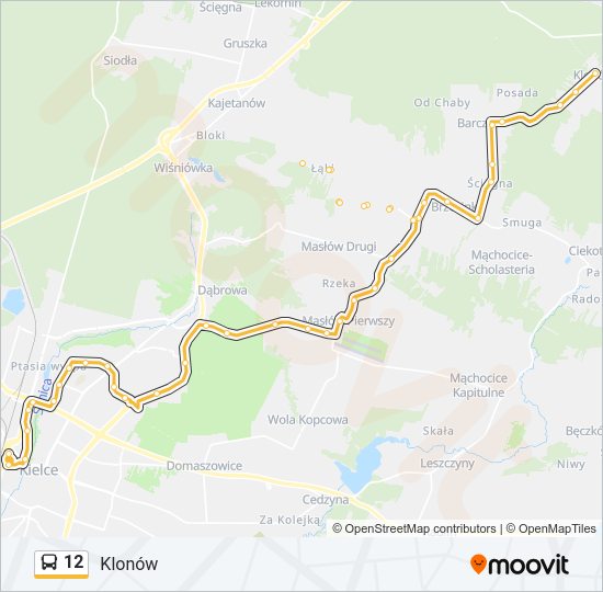 12 bus Line Map