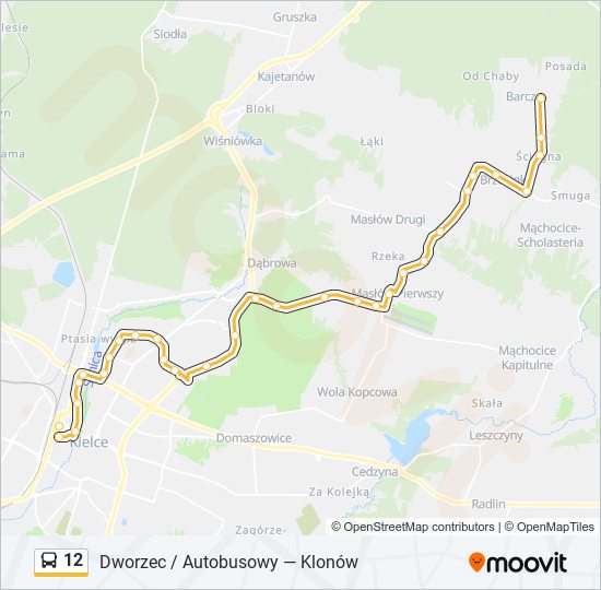 12 bus Line Map