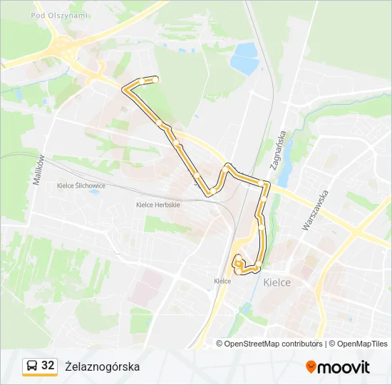 Автобус 32: карта маршрута