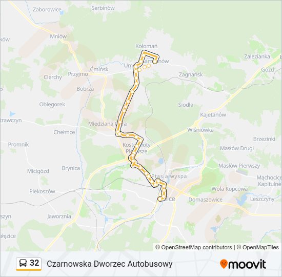 32 bus Line Map