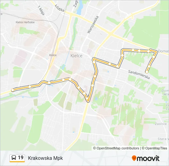 Автобус 19: карта маршрута