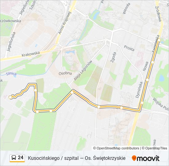 24 bus Line Map