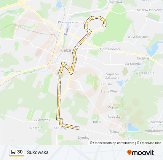 30 bus Line Map