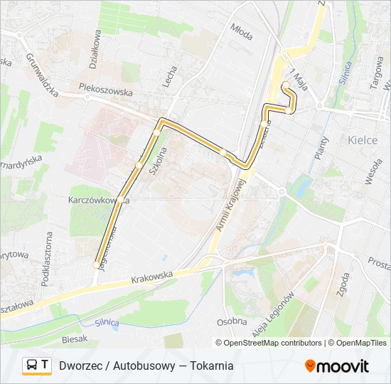 T bus Line Map