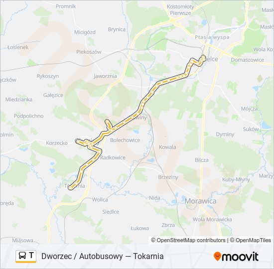 T bus Line Map