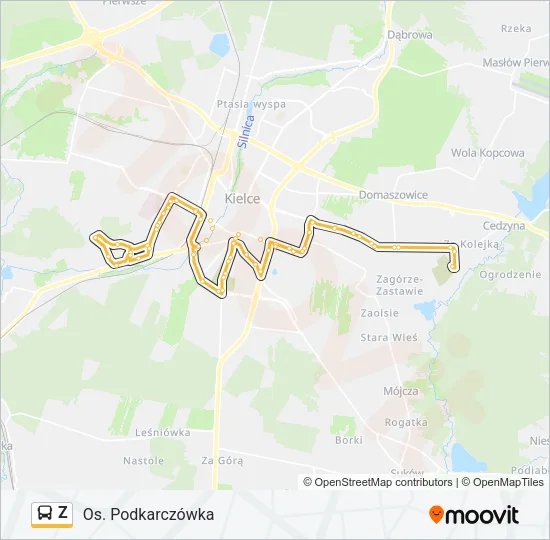 Автобус Z: карта маршрута