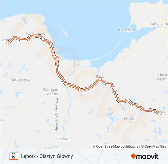 IC 85103 train Line Map