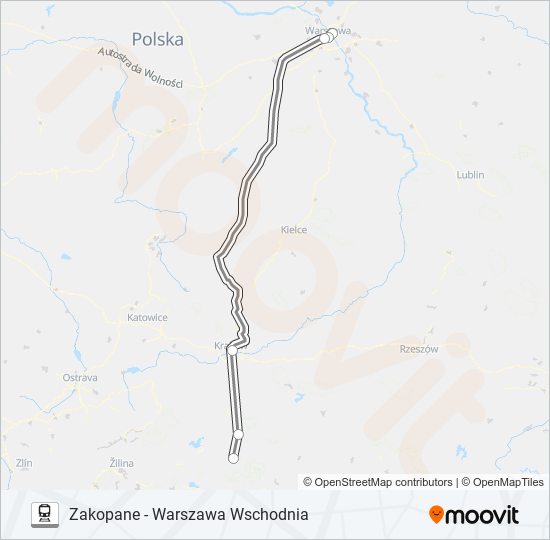 EIC 3150 Train Line Map