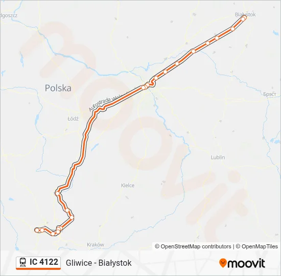 Linia IC 4122: Rozkłady, przystanki i mapy - Białystok (zaktualizowane)