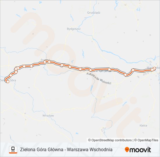 Поезд IC 71101: карта маршрута