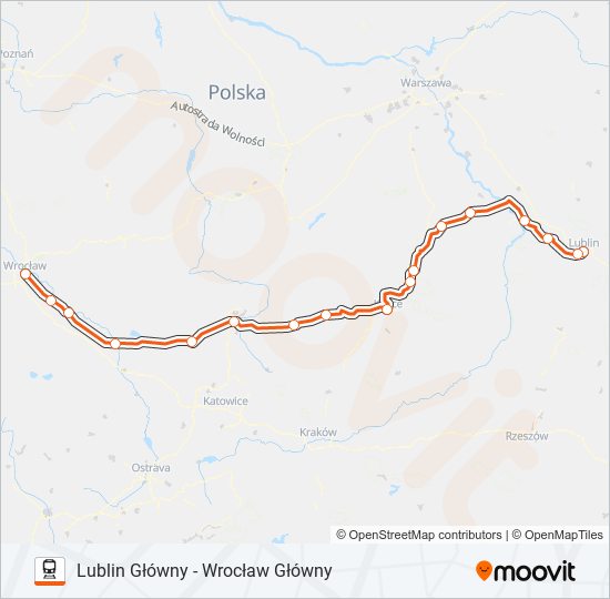 Поезд IC 26102: карта маршрута