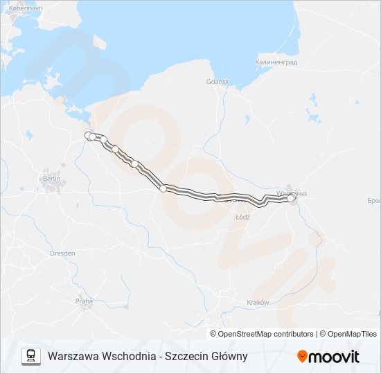 EIC 1800 train Line Map