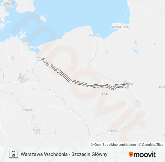 EIC 1800 Train Line Map