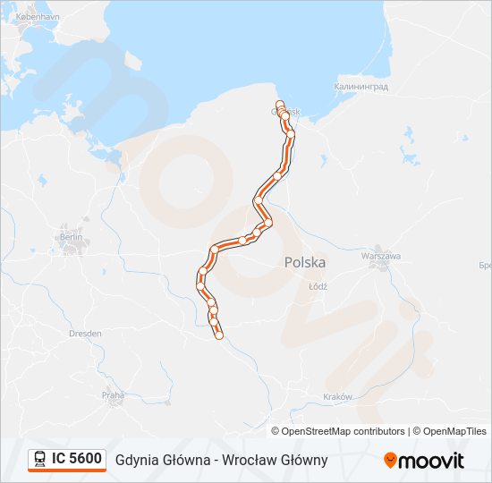 IC 5600 train Line Map