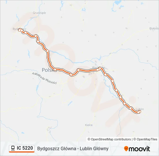 IC 5220 Train Line Map