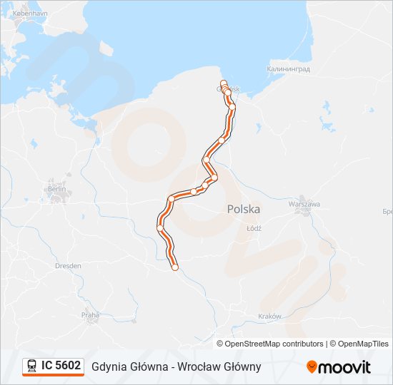 IC 5602 train Line Map