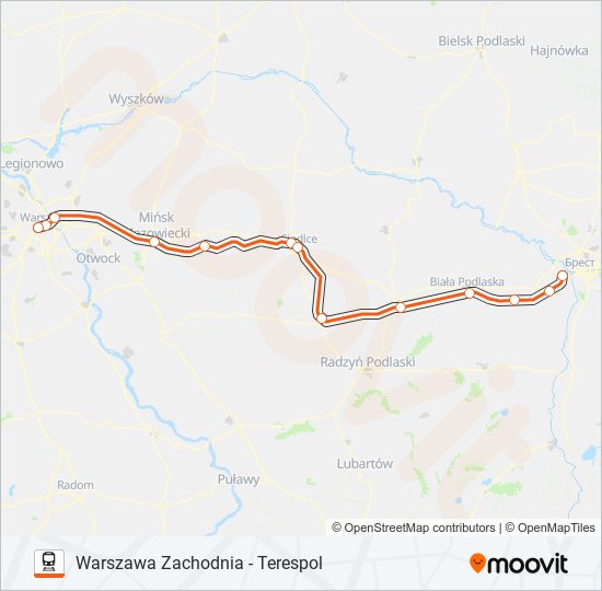 IC 11104 Train Line Map