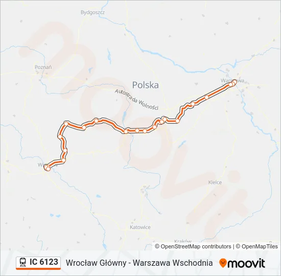 IC 6123 Train Line Map