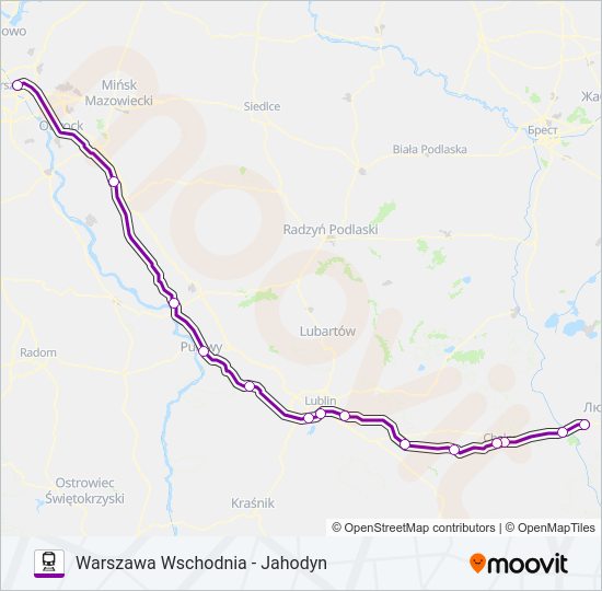 TLK 12010 train Line Map