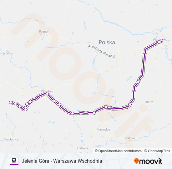 TLK 61170 train Line Map