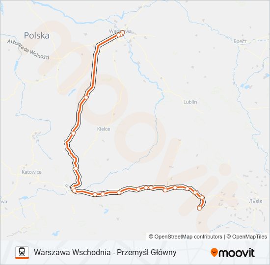 IC 13100 train Line Map