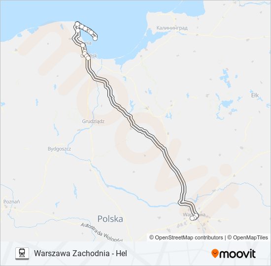 EIC 1540 train Line Map