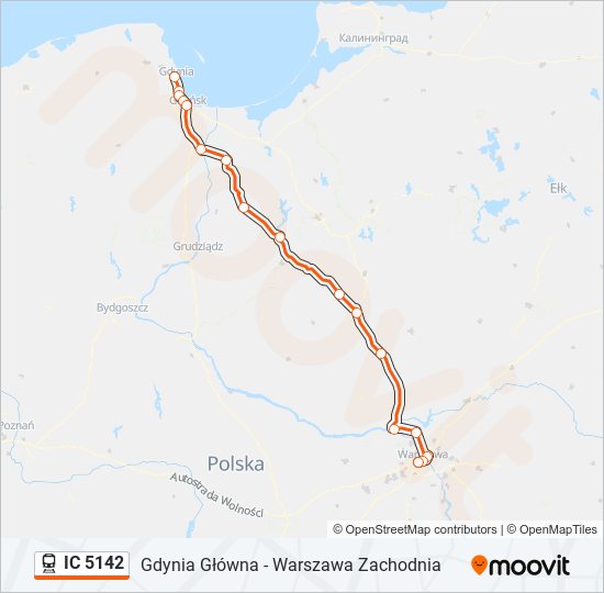 IC 5142 train Line Map