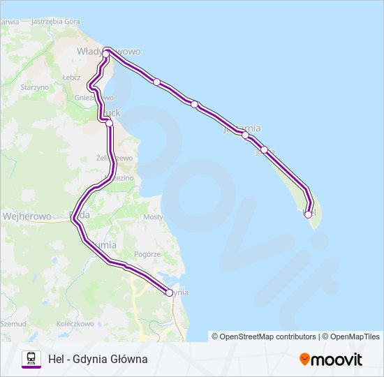 TLK 55174 train Line Map