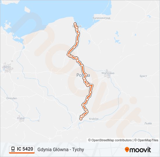 IC 5420 train Line Map