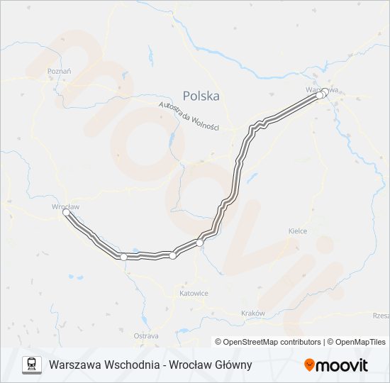 EIC 1600 train Line Map